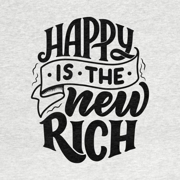 Happy is the new rich - Lettering by Frispa